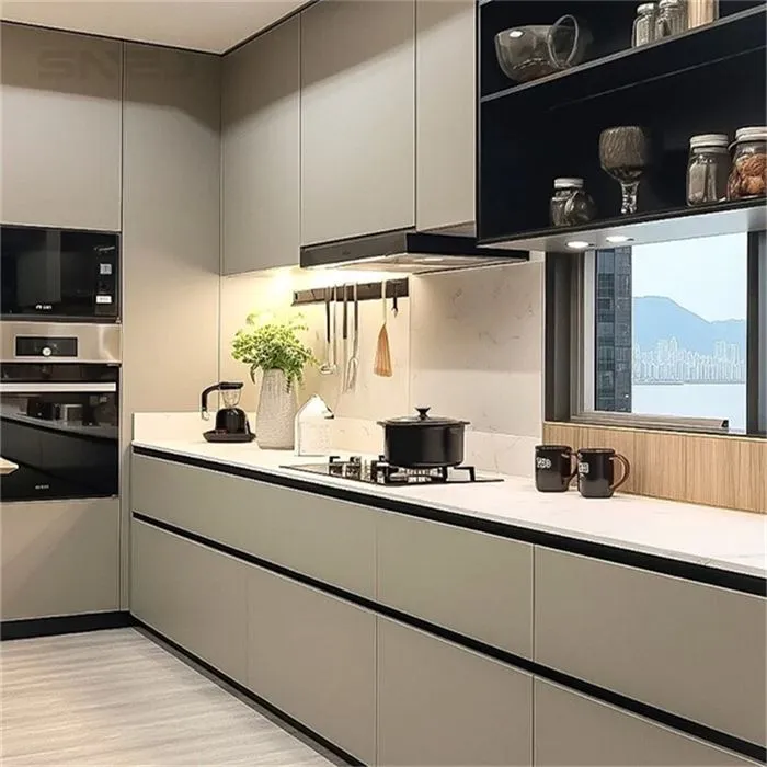 Custom Modern European Style Kitchen Cabinets
